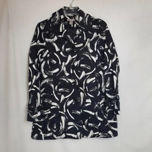 Wild Punch Trench Coat Womens Small Black Lined Jacket